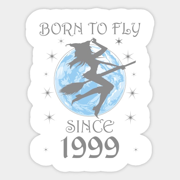 BORN TO FLY SINCE 1939 WITCHCRAFT T-SHIRT | WICCA BIRTHDAY WITCH GIFT Sticker by Chameleon Living